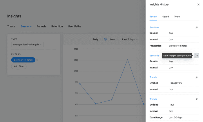 Insight History Screenshot