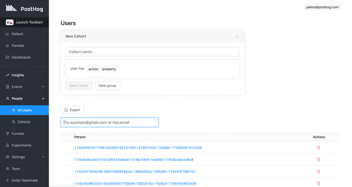 Three key cohort settings
