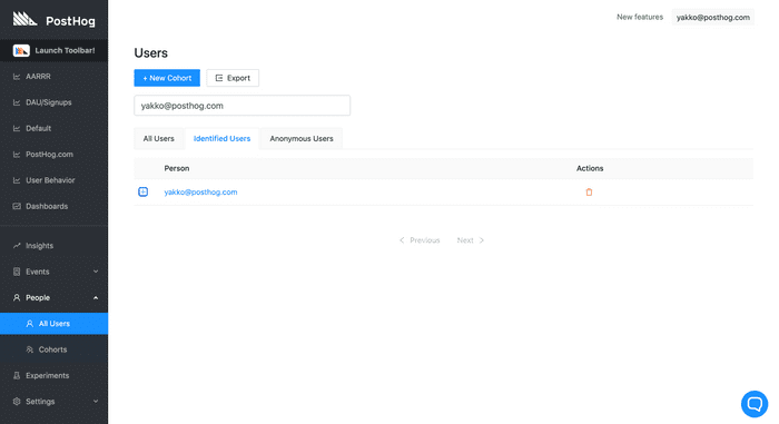User with Email