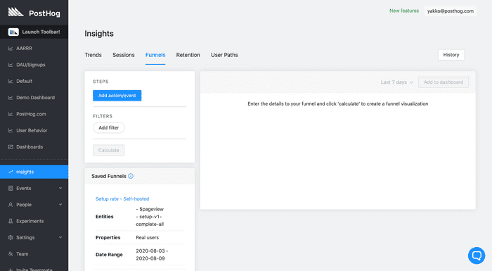 Funnels Page